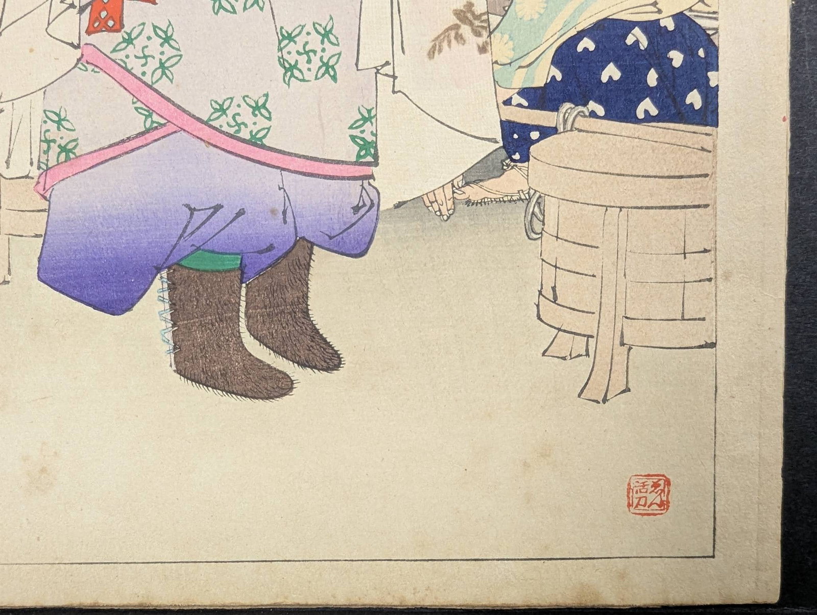 Japanese Woodblock Print On the Road A Lady of the Genko Era by Mizuno Toshikata - 7