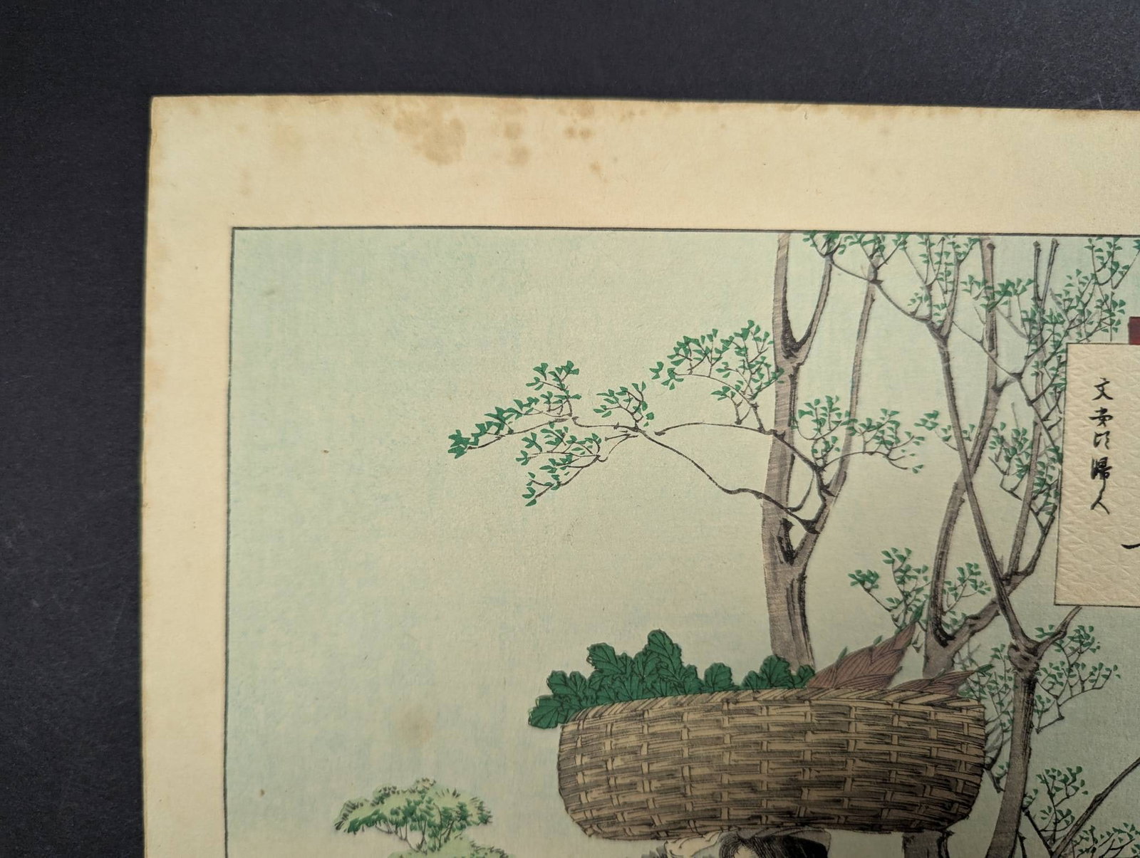 Japanese Woodblock Print Female Peddler Woman of the Bunnan Era by Mizuno Toshikata - 2