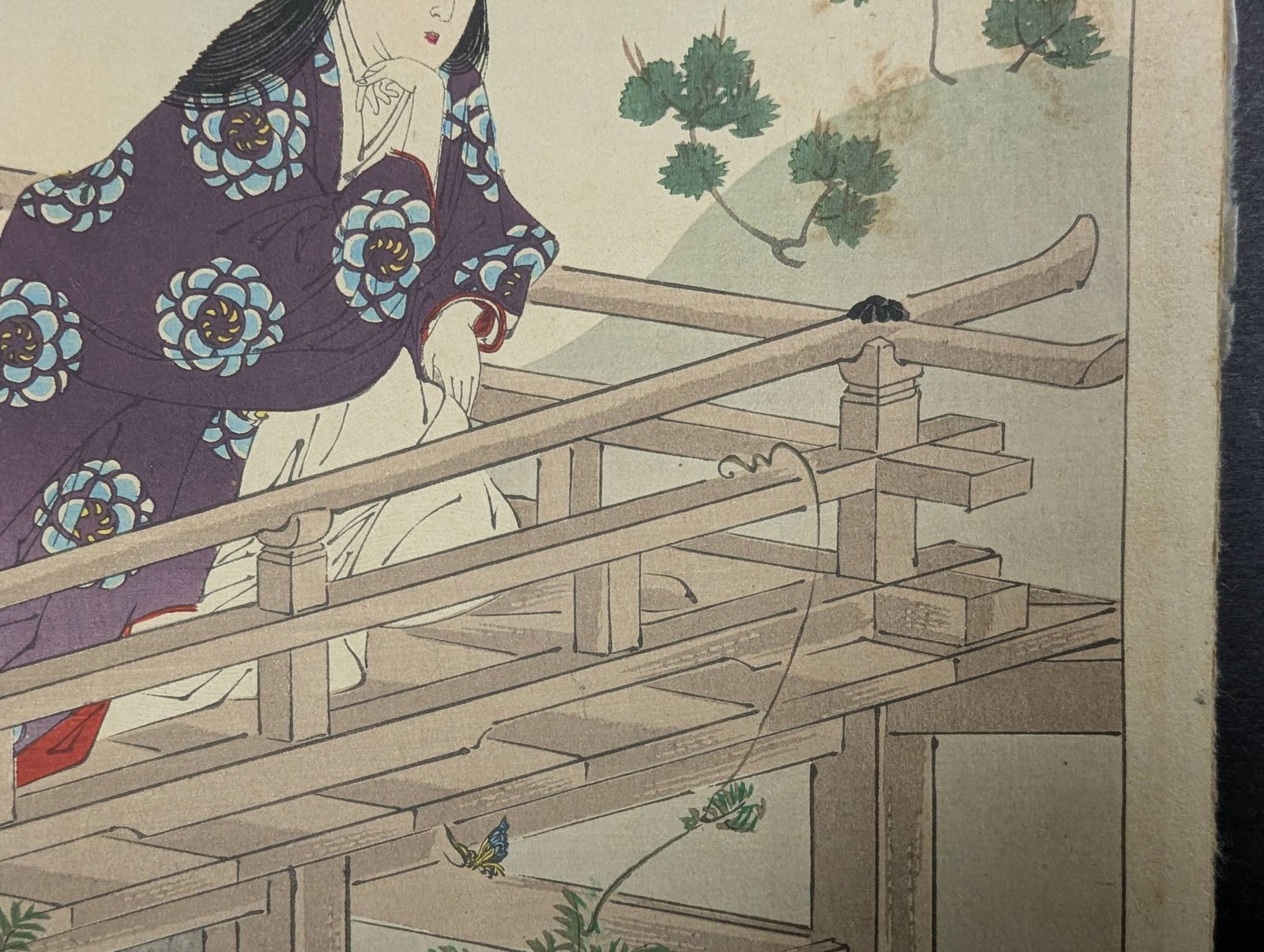 Japanese Woodblock Print Lady-in-waiting Woman of the Hotoku Era by Mizuno Toshikata - 5