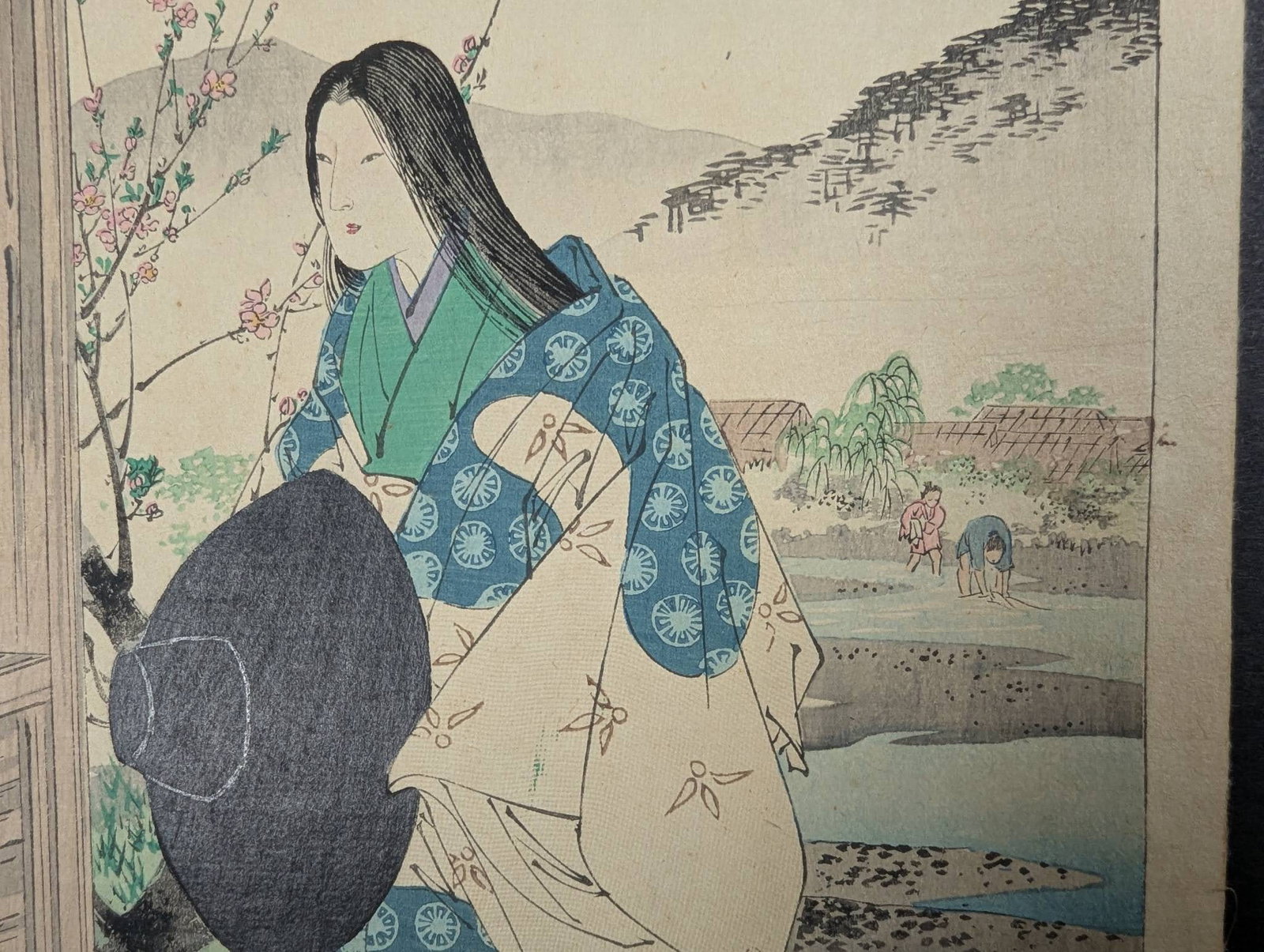 Original Toshikata Japanese Woodblock Print A Shop: Woman of the Kosho Era - 5