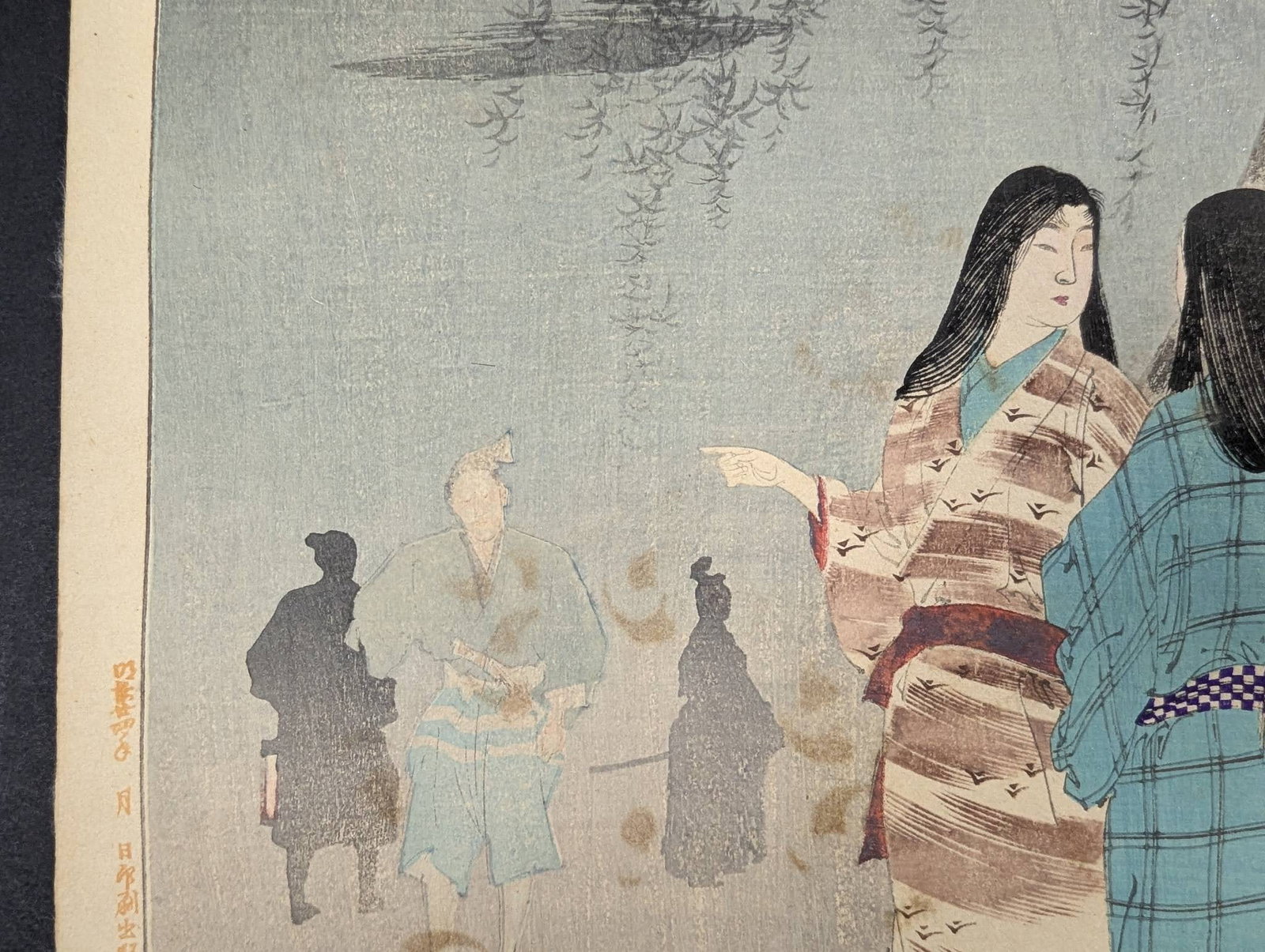 Japanese Woodblock Print Street Girls - Sanju Rokkasen by Mizuno Toshikata - 4