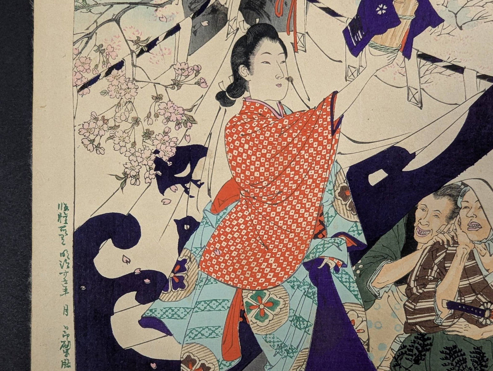 Handpuppet Made from a Bucket Woman of the Enpo Era Japanese Woodblock Print - 4