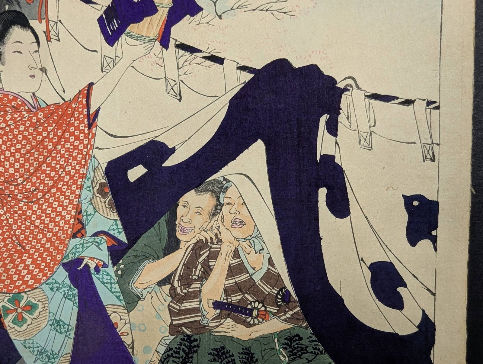 Handpuppet Made from a Bucket Woman of the Enpo Era Japanese Woodblock Print - 5