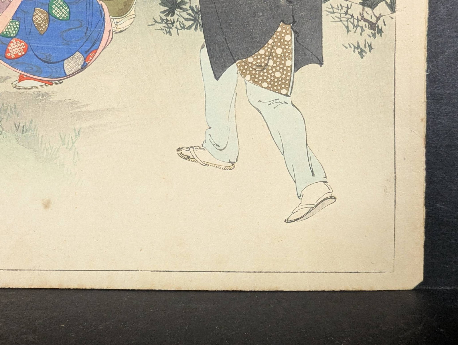 Gathering Mushrooms: Women of the Shotoku Era by Toshikata Mizuno - Japanese Woodblock Print - 7