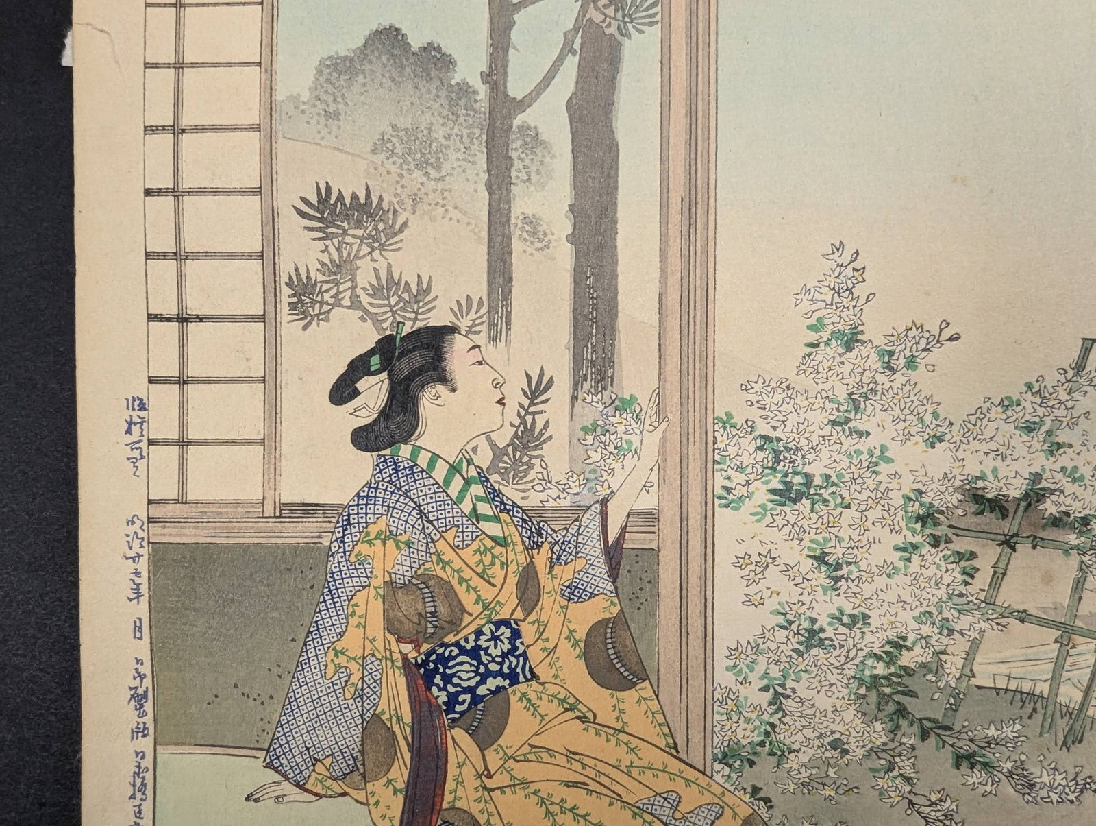 Japanese Woodblock Print The Fourth Month Woman of the Enkyo Era by Mizuno Toshikata - 4