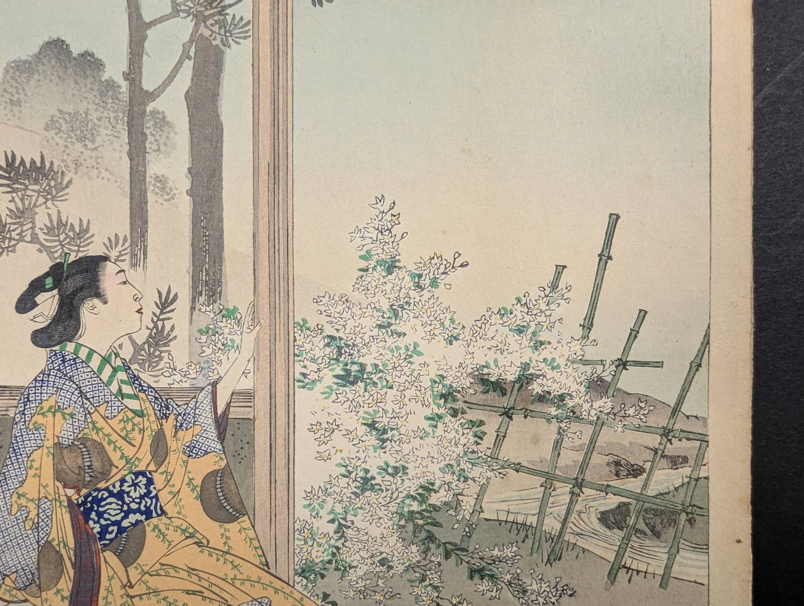 Japanese Woodblock Print The Fourth Month Woman of the Enkyo Era by Mizuno Toshikata - 5