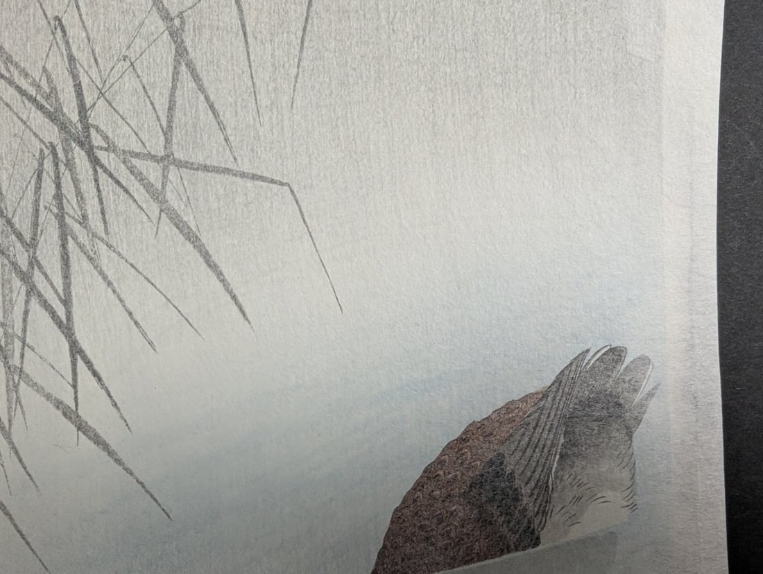 Komori Soseki 'Two Mallard Ducks' Japanese Woodblock Print - 5