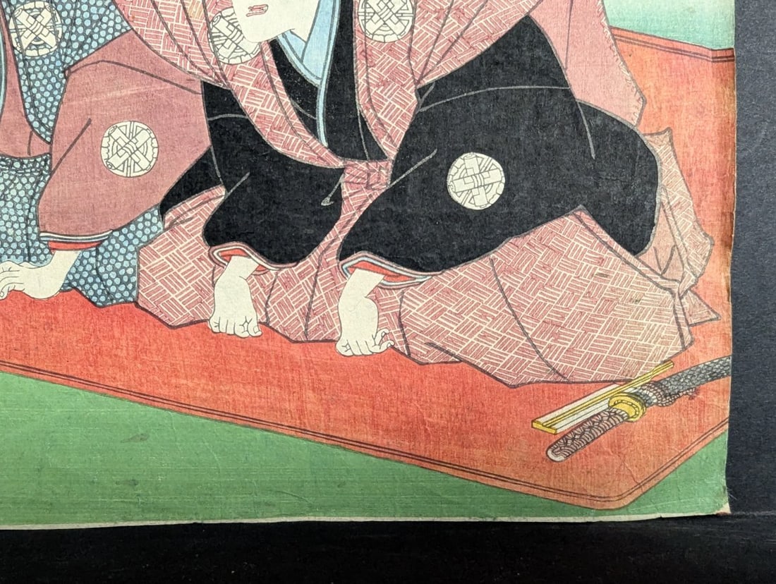 Utagawa Kunisada Original 19th Century Japanese Woodblock Print From the series Thirty-six Poems - 9