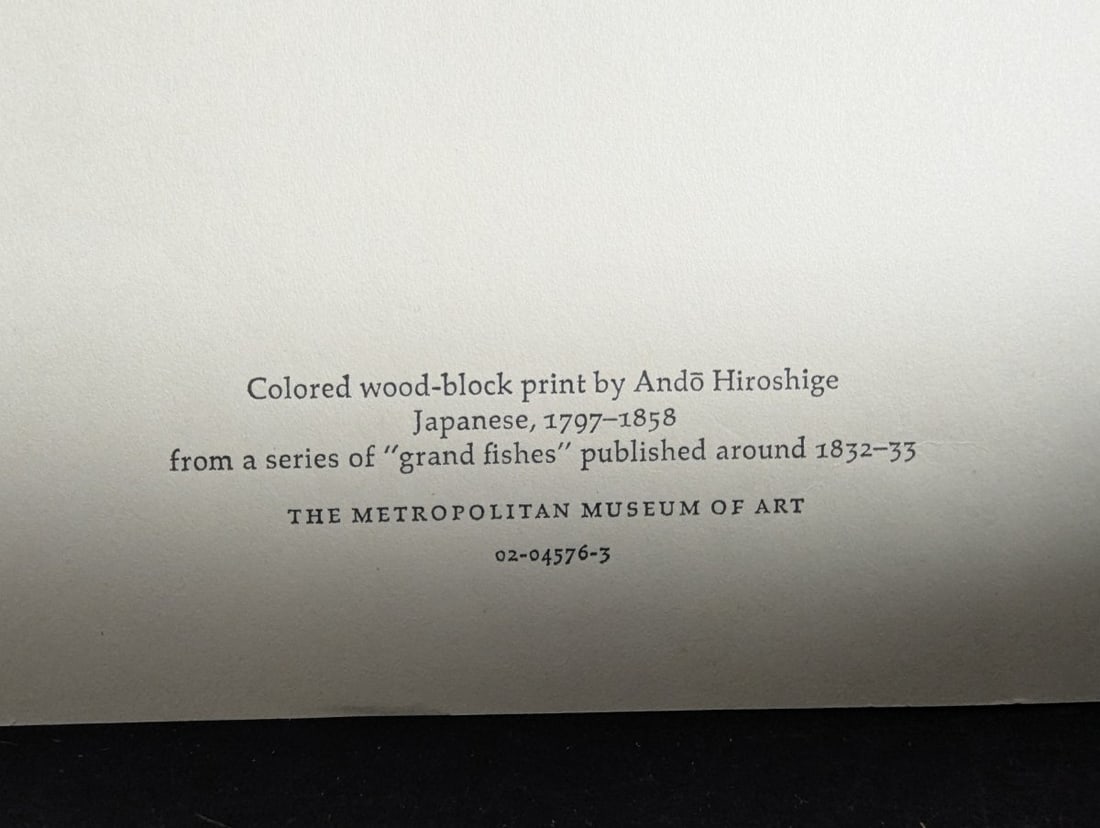 AndÅ Hiroshige from a series of 'grand fishes' Japanese Woodblock Print Reproductions - 9