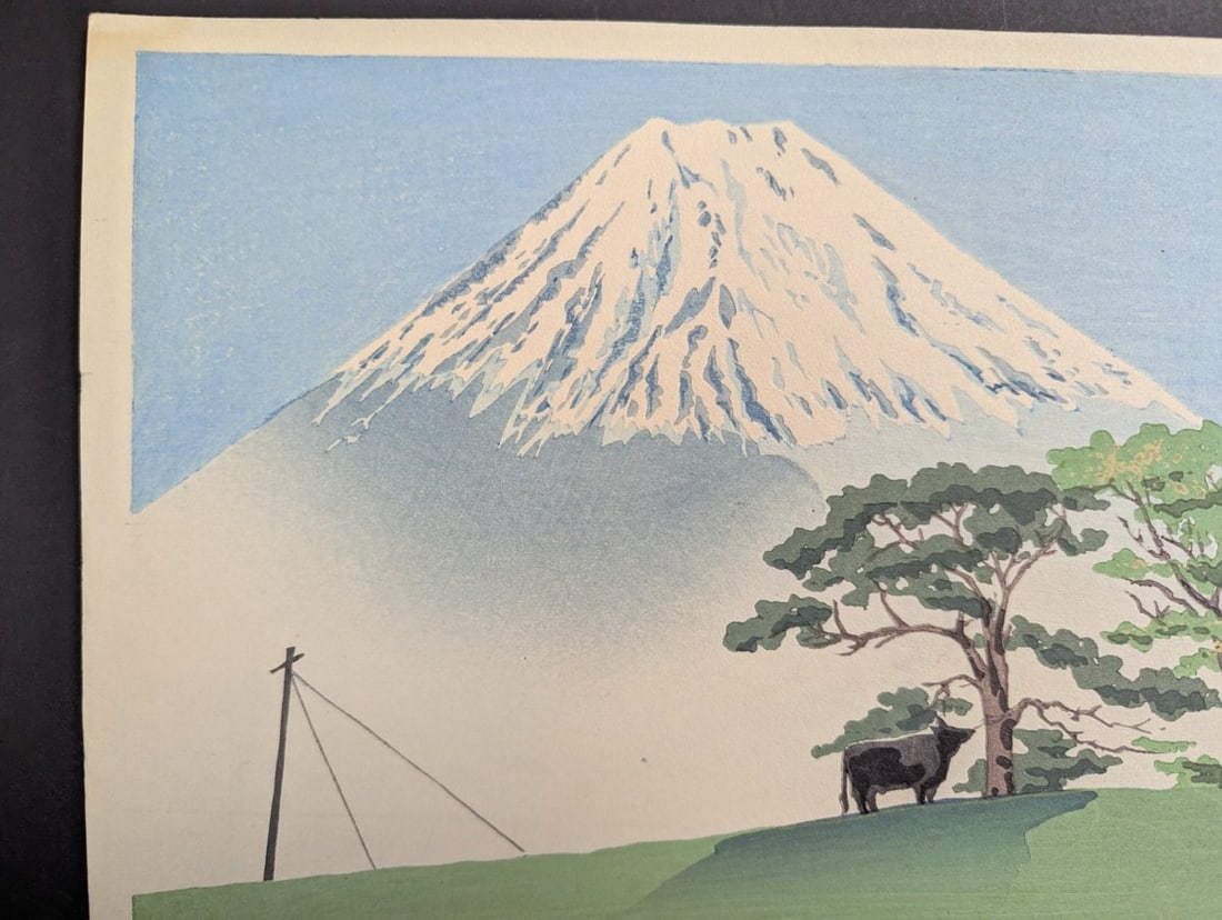 Tomikichiro Tokuriki Japanese Woodblock Print Bountiful Year Fuji - 2