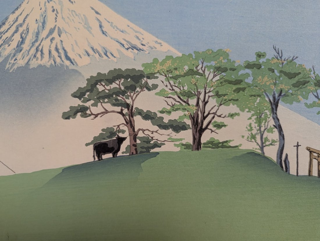 Tomikichiro Tokuriki Japanese Woodblock Print Bountiful Year Fuji - 6