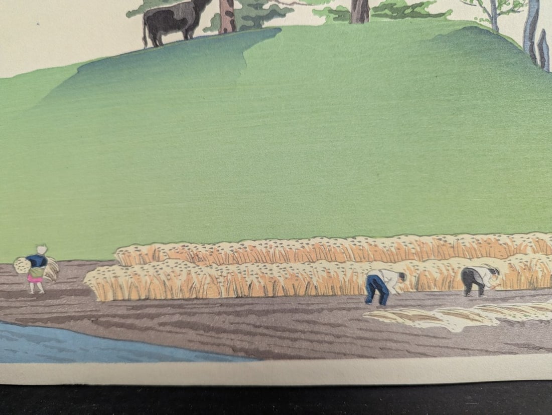 Tomikichiro Tokuriki Japanese Woodblock Print Bountiful Year Fuji - 9