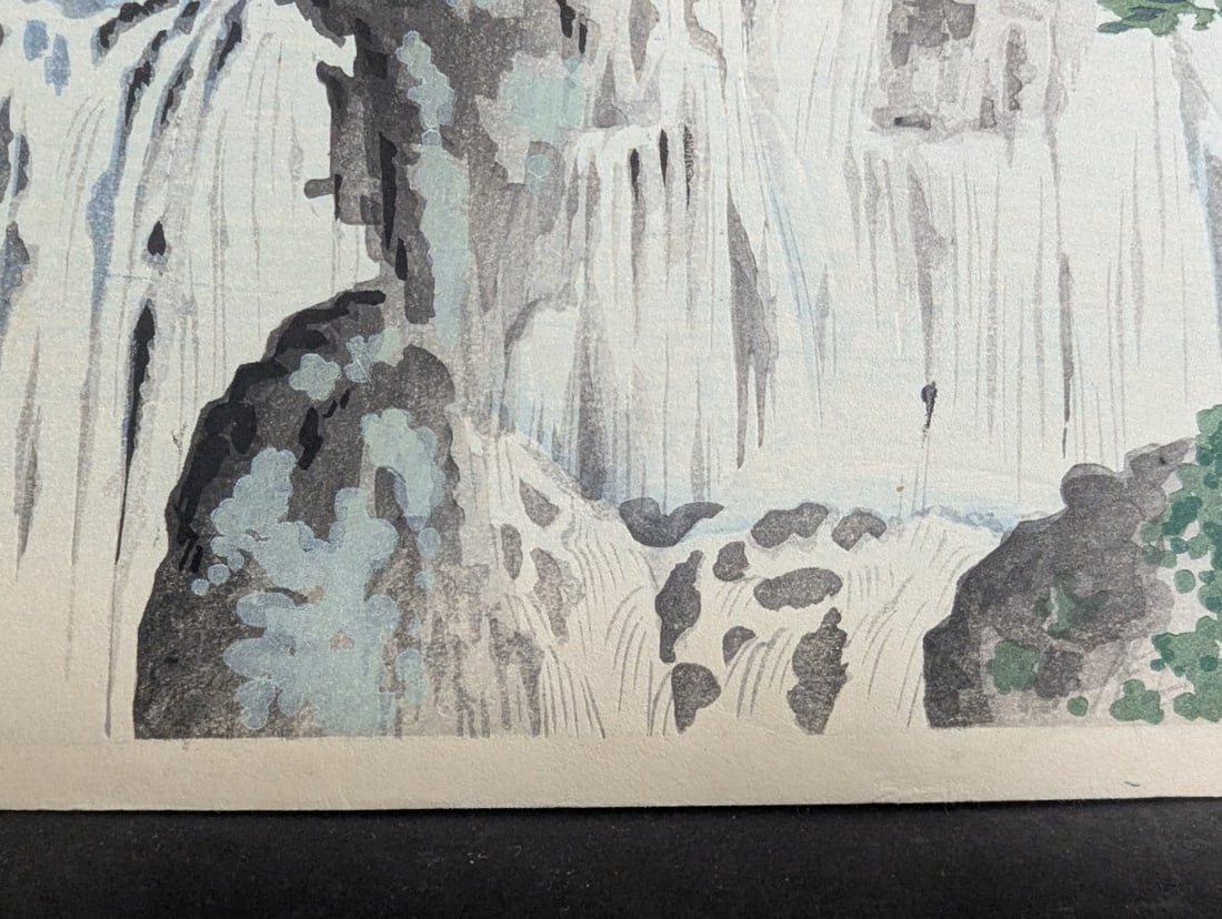 Japanese Woodblock Print by Tokuriki TomikichirÅ Mt Fuji from Shiraito Falls - 9