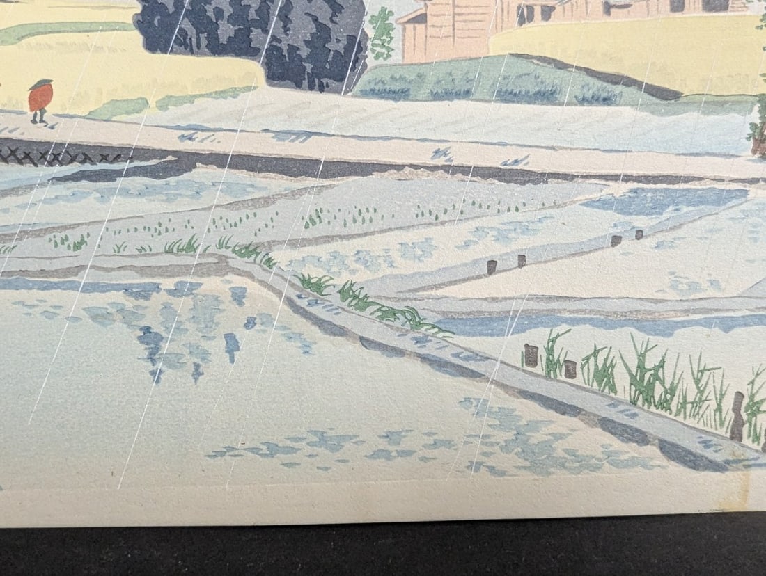 Japanese Woodblock Print Rain at Hatagoba by Tokuriki TomikichirÅ - 9