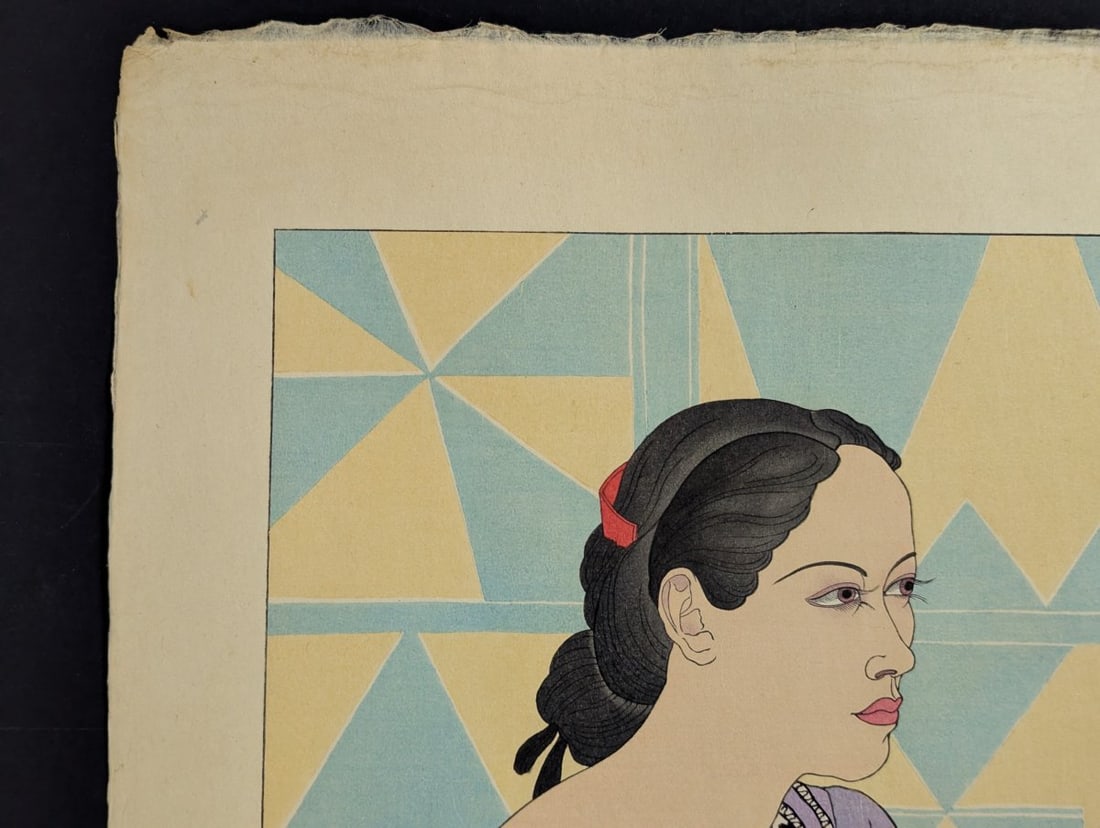 Paul Jacoulet Japanese Woodblock Print La Nouvelle Robe Metalanim Ponape Artwork - 2