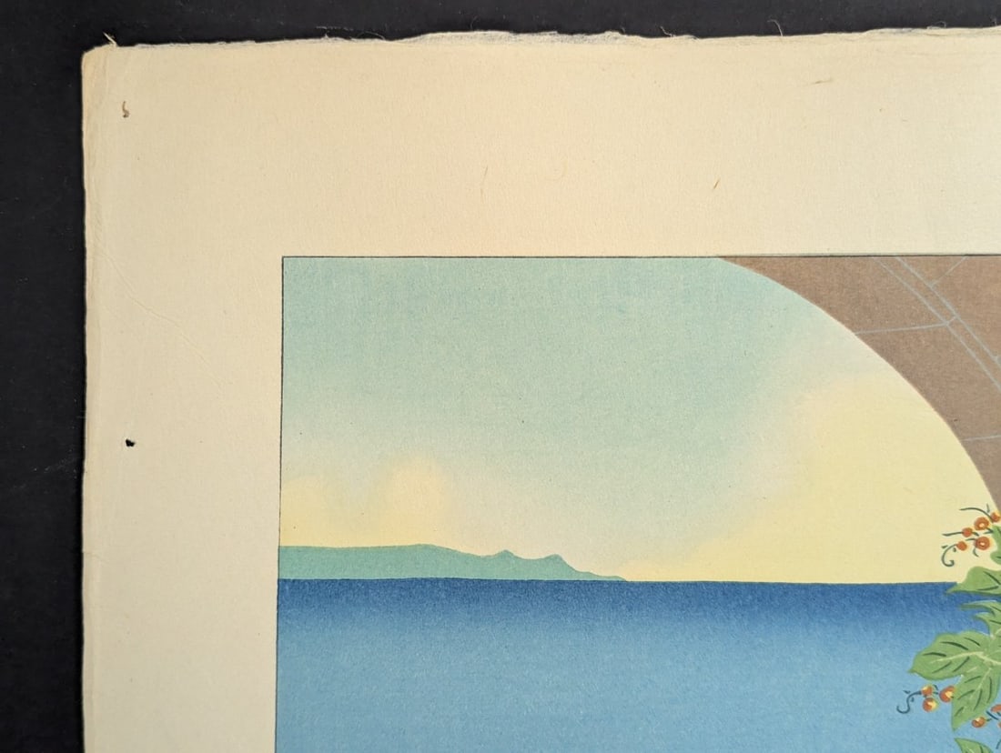 Paul Jacoulet Japanese Woodblock Print Joaquina et sa Mere au Sermon du Pere PONS Rota Marianes - 2