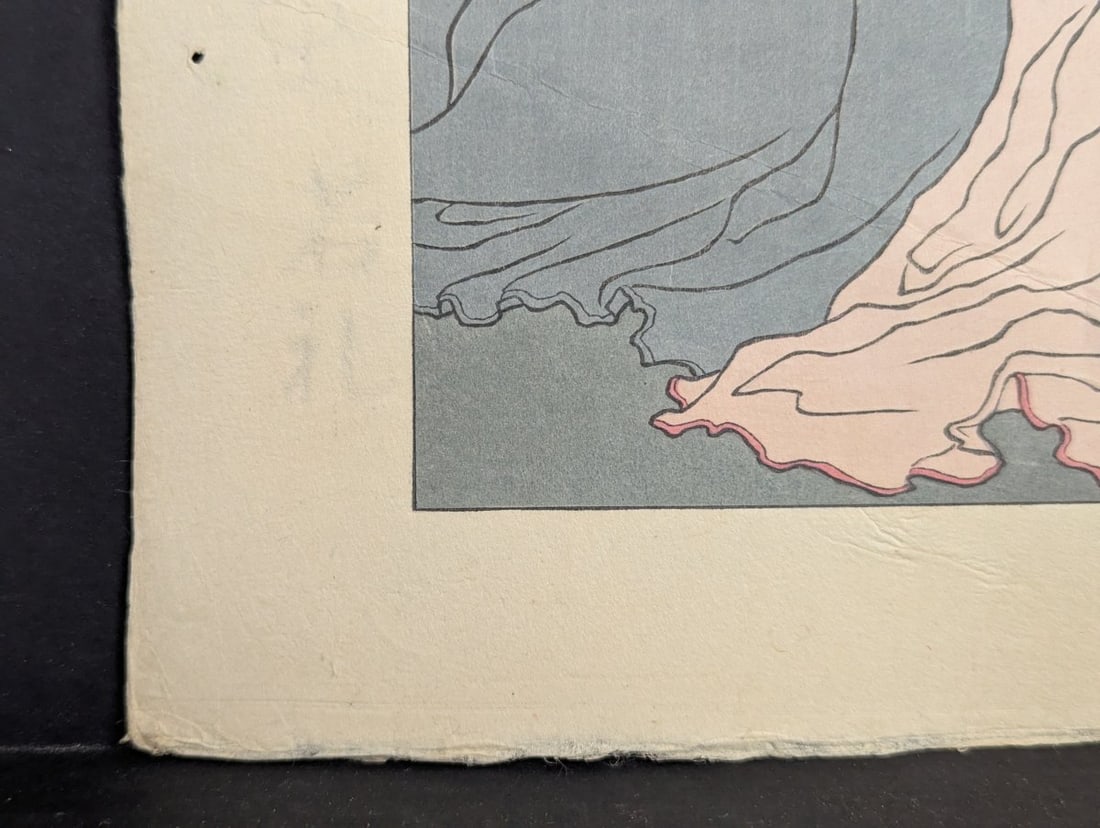 Paul Jacoulet Japanese Woodblock Print Joaquina et sa Mere au Sermon du Pere PONS Rota Marianes - 8