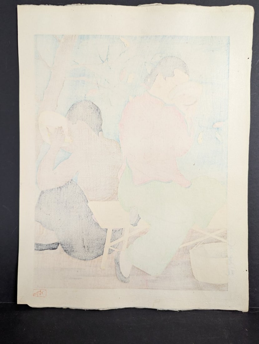 Paul Jacoulet La Soupe aux Huitres Chinese Oyster Soup Japanese Woodblock Print - 10