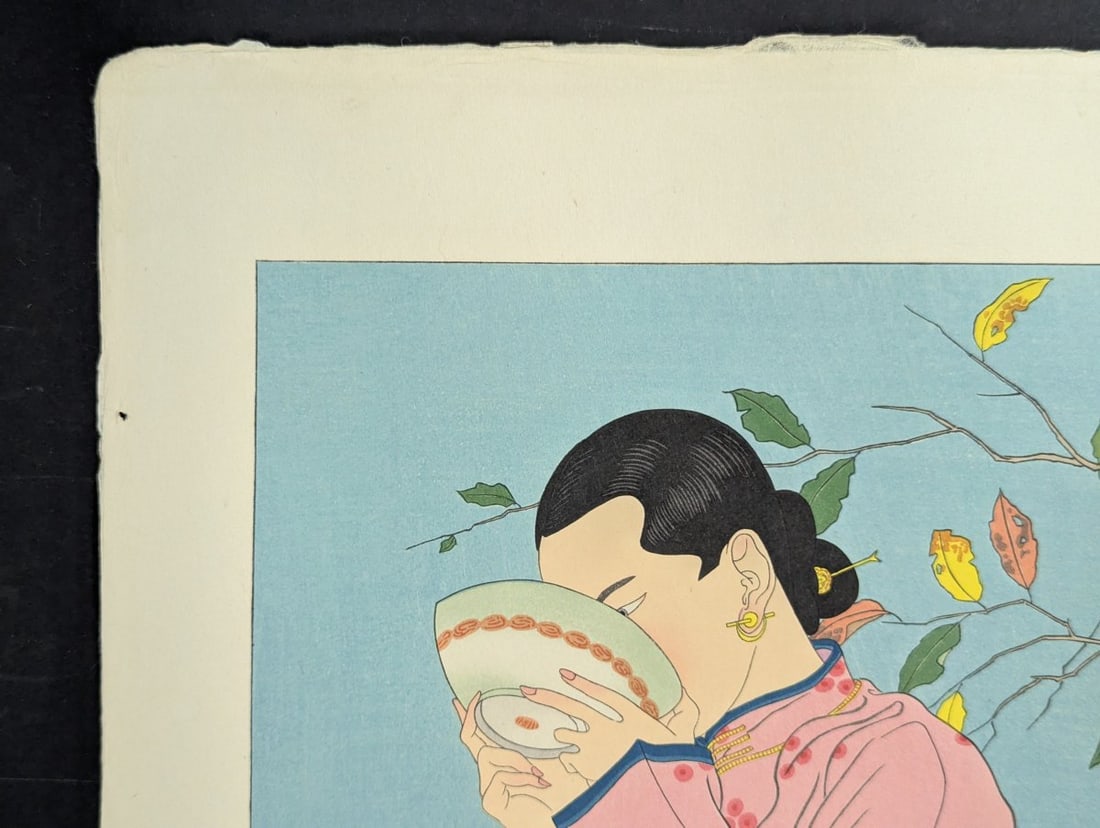 Paul Jacoulet La Soupe aux Huitres Chinese Oyster Soup Japanese Woodblock Print - 2