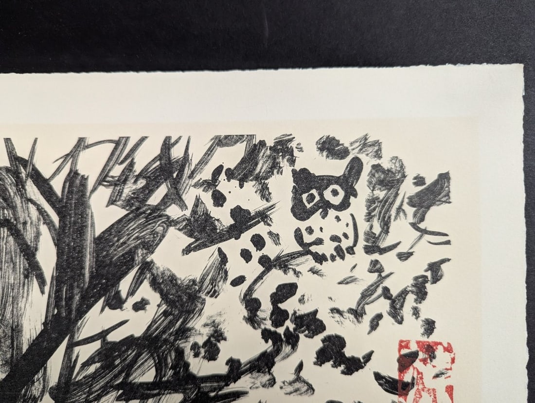 Shiko Munakata Self-Portrait Lithograph Japanese Print - 3