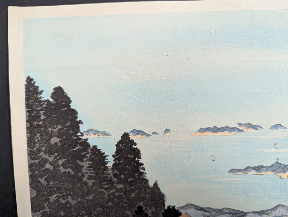 Japanese Woodblock Print Mt Fuji from Nihondaira by Tomikichiro Tokuriki - 2