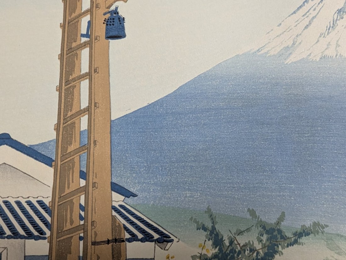 Tomikichiro Tokuriki Japanese Woodblock Print Fuji from Iwabuchi Town - 6