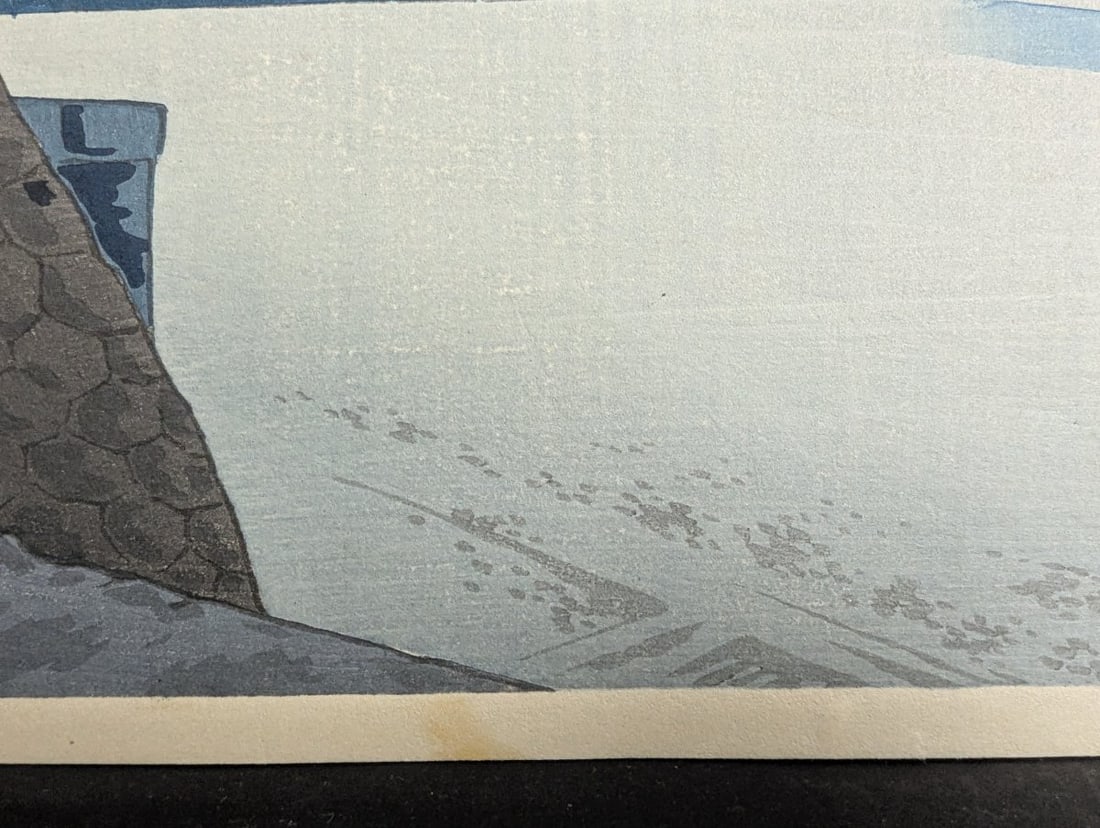 TomikichirÅ Tokuriki Japanese Woodblock Print Fuji River Iron Bridge in Moonlight - 9