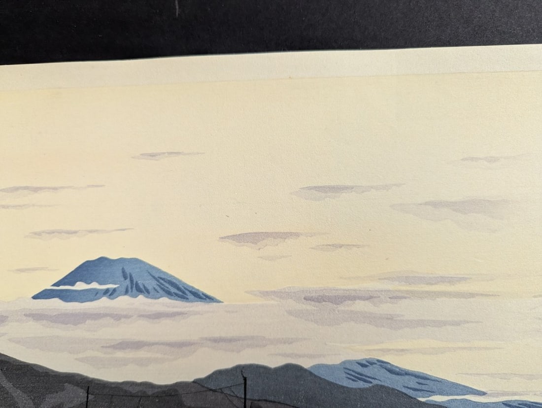 Tomikichiro Tokuriki Japanese Woodblock Print Enoshima Harbor Boat Landing - 3