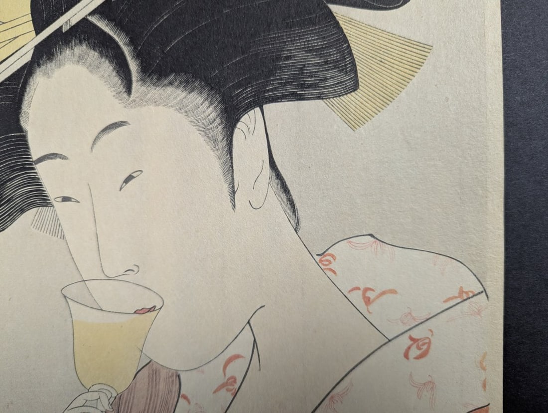 Reproduction Japanese Woodblock Print Evening Bell at Ueno by Kitagawa Utamaro - 5