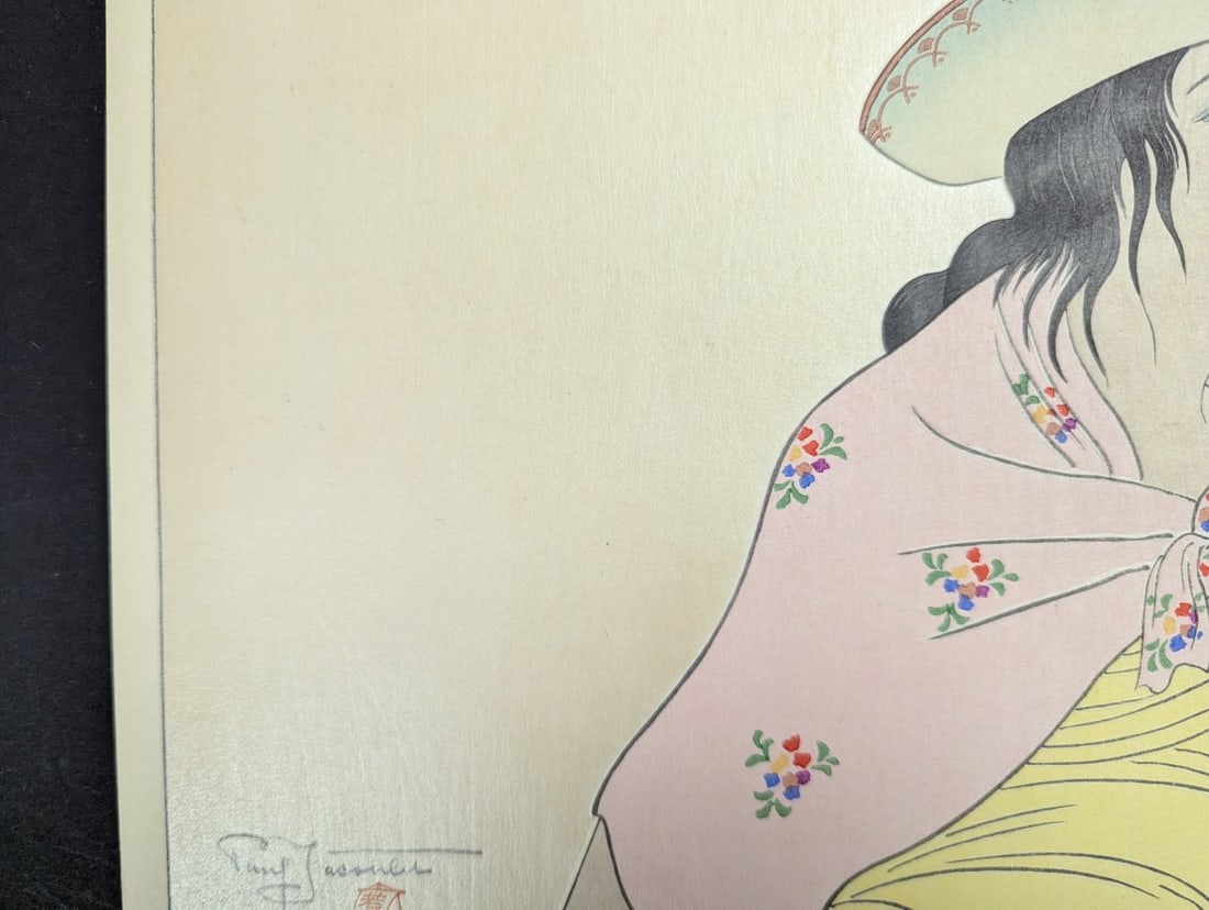 Paul Jacoulet Japanese Woodblock Print Jeune Fille de Jaluit Marshalls Art - 4