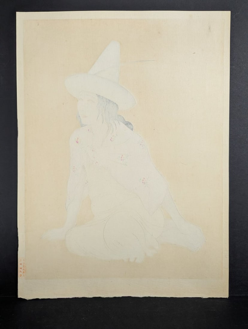 Paul Jacoulet Japanese Woodblock Print Jeune Fille de Jaluit Marshalls Art - 8
