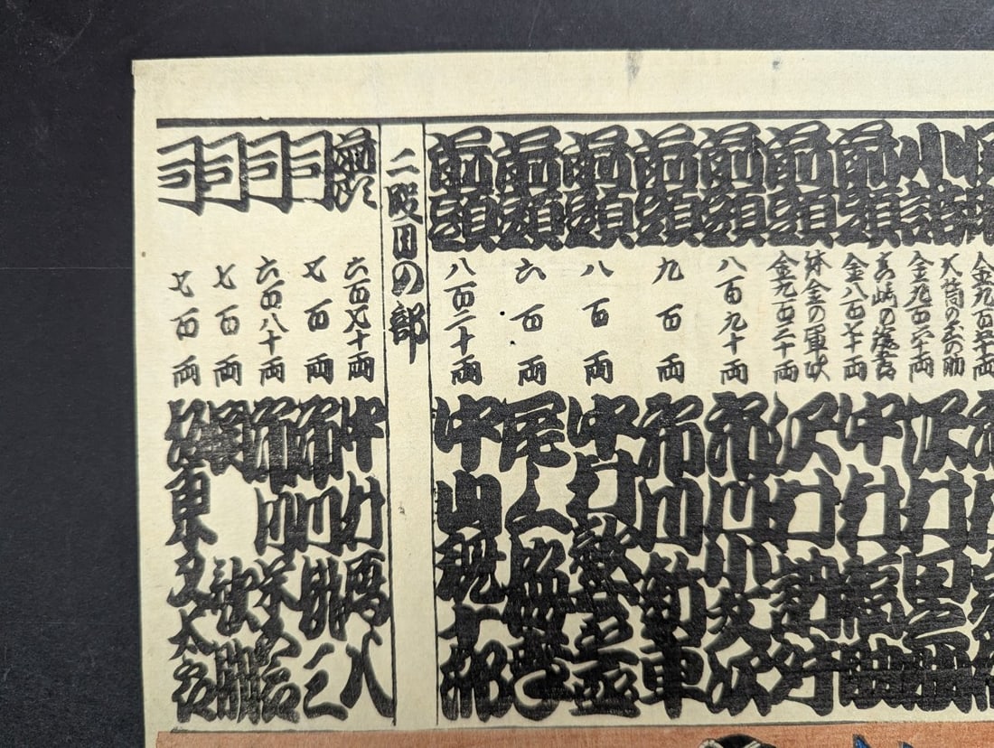 Original 19th Century Japanese Woodblock Print by Utagawa Yoshiiku - Kabuki Actors - 2