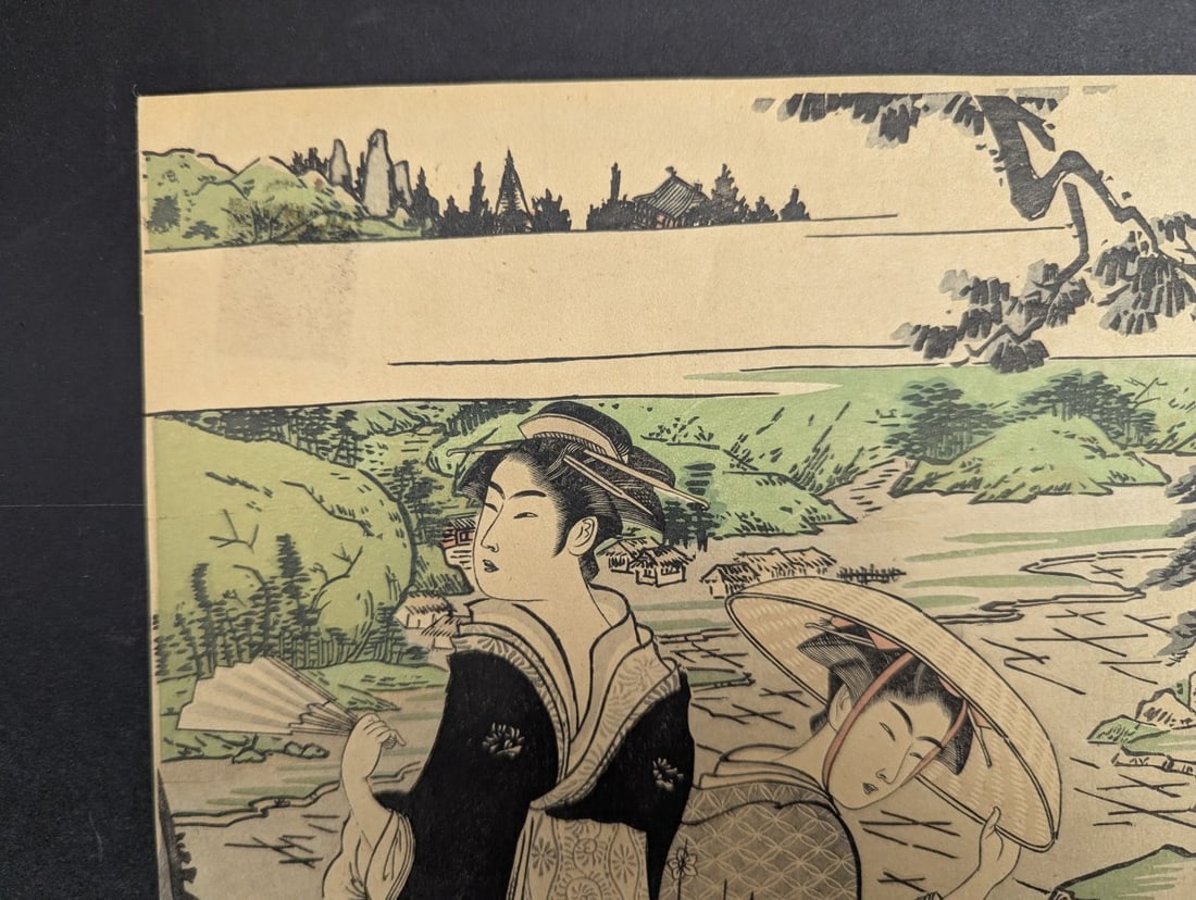 Japanese Woodblock Print Reproduction after Katsukawa ShunshÅ - Three Beauties of the Sum - 2