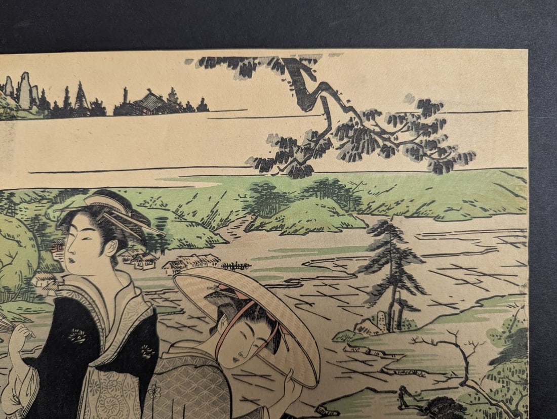 Japanese Woodblock Print Reproduction after Katsukawa ShunshÅ - Three Beauties of the Sum - 3
