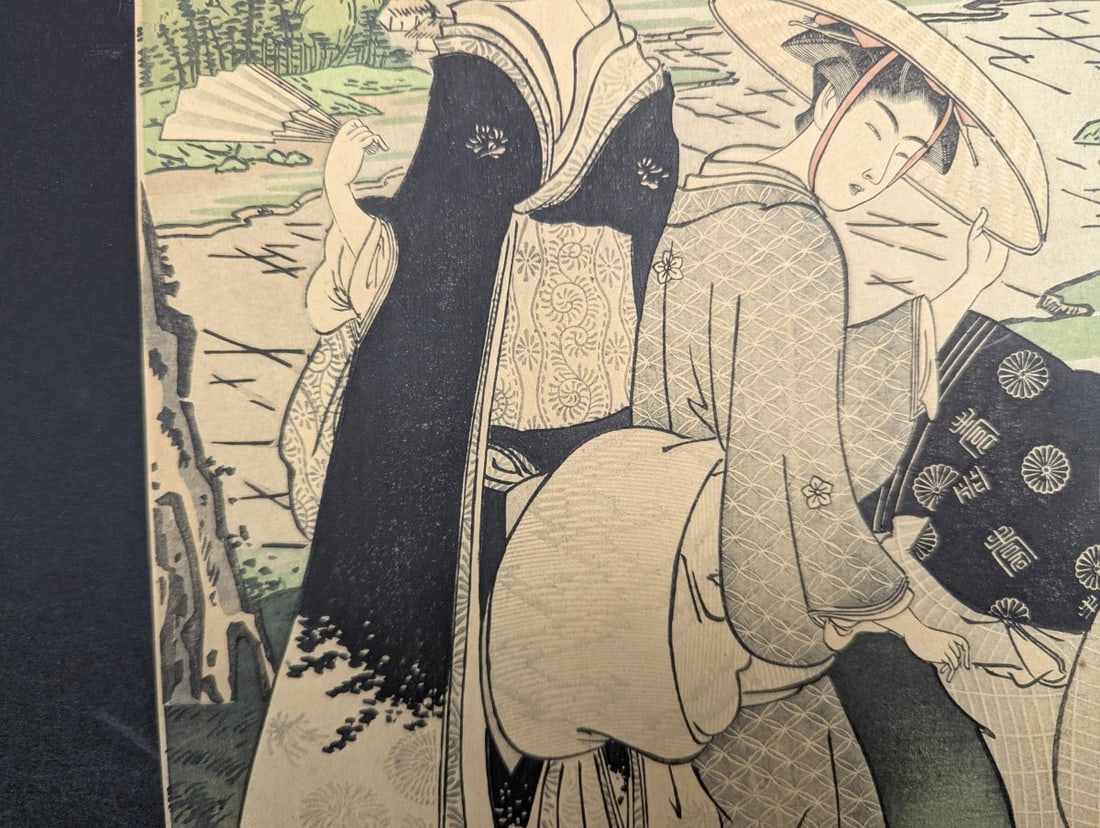 Japanese Woodblock Print Reproduction after Katsukawa ShunshÅ - Three Beauties of the Sum - 4