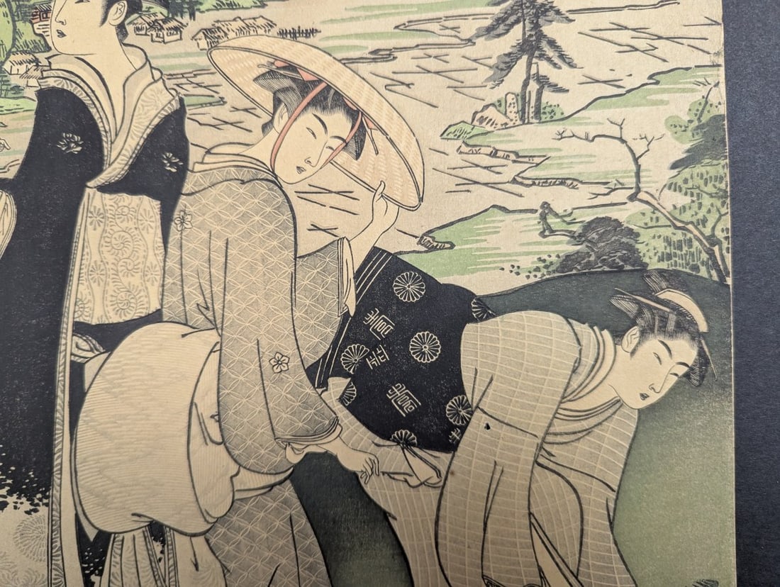 Japanese Woodblock Print Reproduction after Katsukawa ShunshÅ - Three Beauties of the Sum - 5