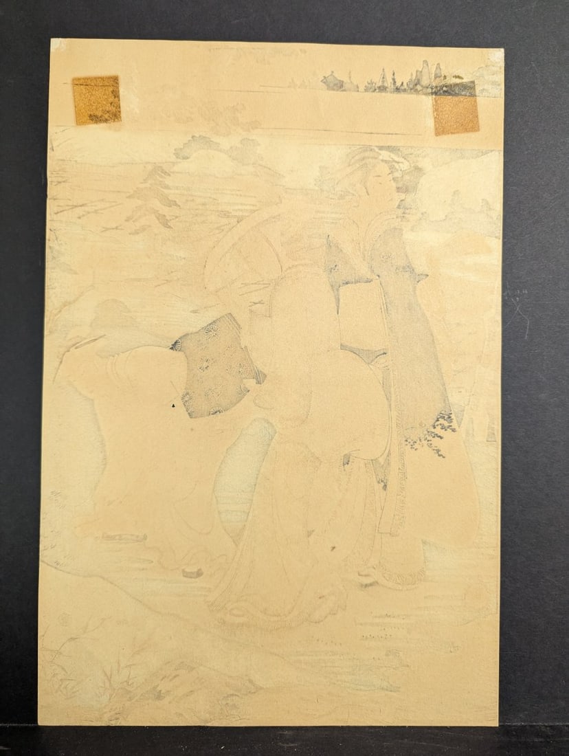 Japanese Woodblock Print Reproduction after Katsukawa ShunshÅ - Three Beauties of the Sum - 8