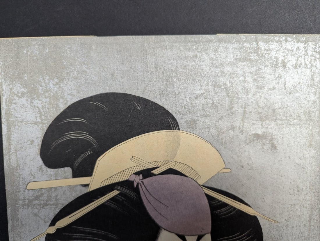 Reproduction Japanese Woodblock Print TÅshÅ«sai Sharaku Actor Segawa Kikunoj - 2