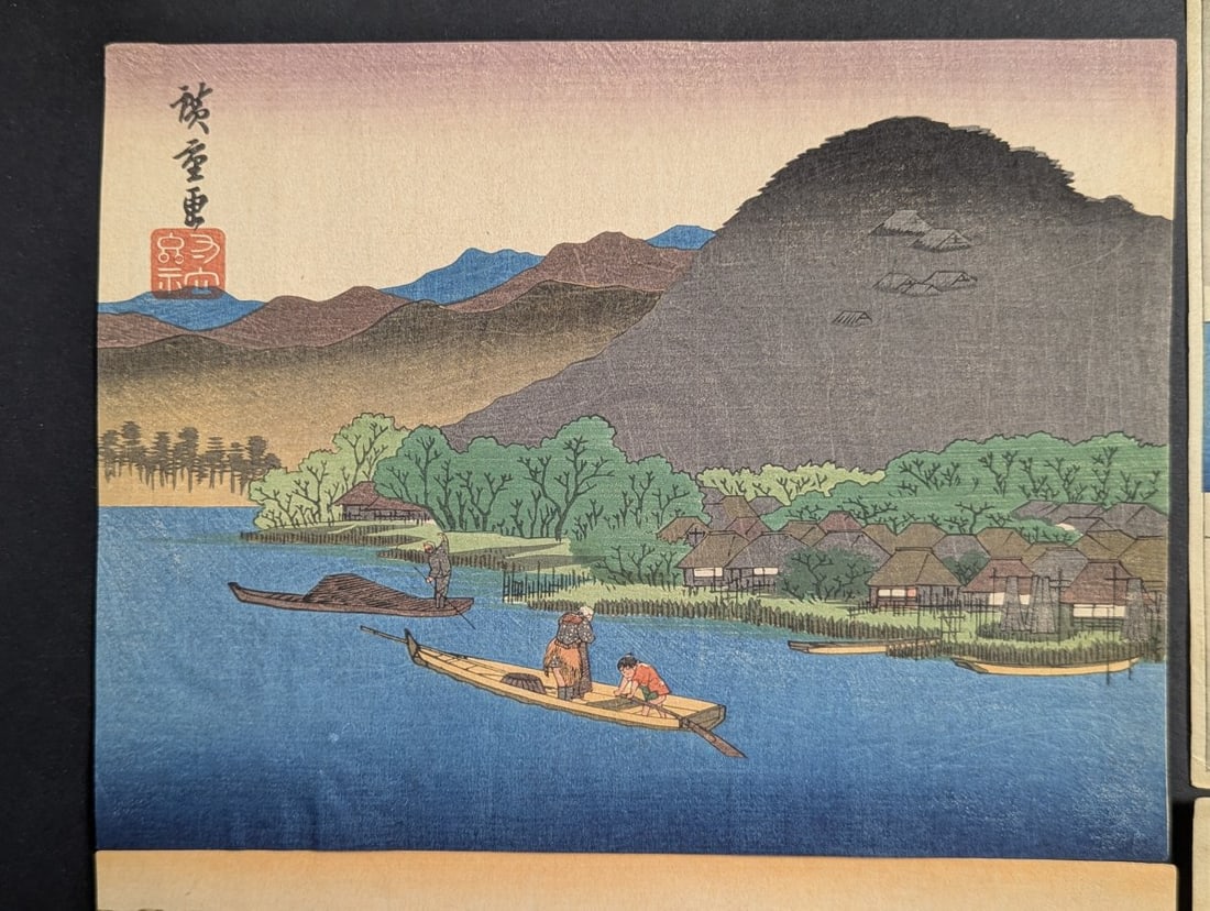 Japanese Woodblock Print Reproductions by Hiroshige - Chuban and Postcard Size Collection - 3