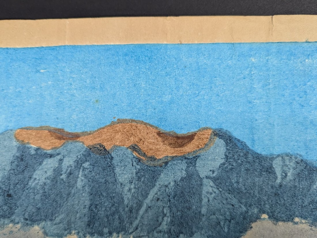 Japanese Woodblock Print by Umetaro Azechi - Kareki no yama (Mountain with Dead Trees) - 5