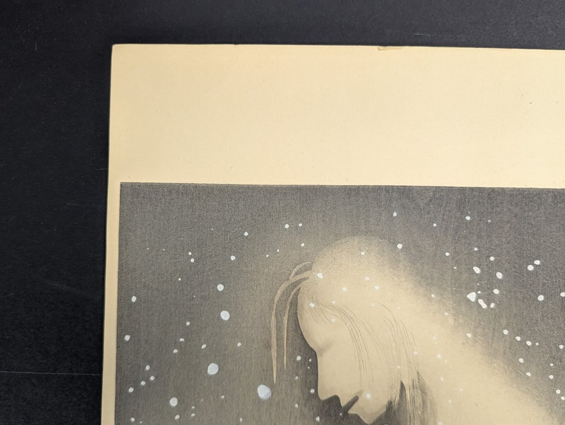Japanese Woodblock Print Hotarumaru by Uemura Shoen Ethereal Spirit in Snow - 5