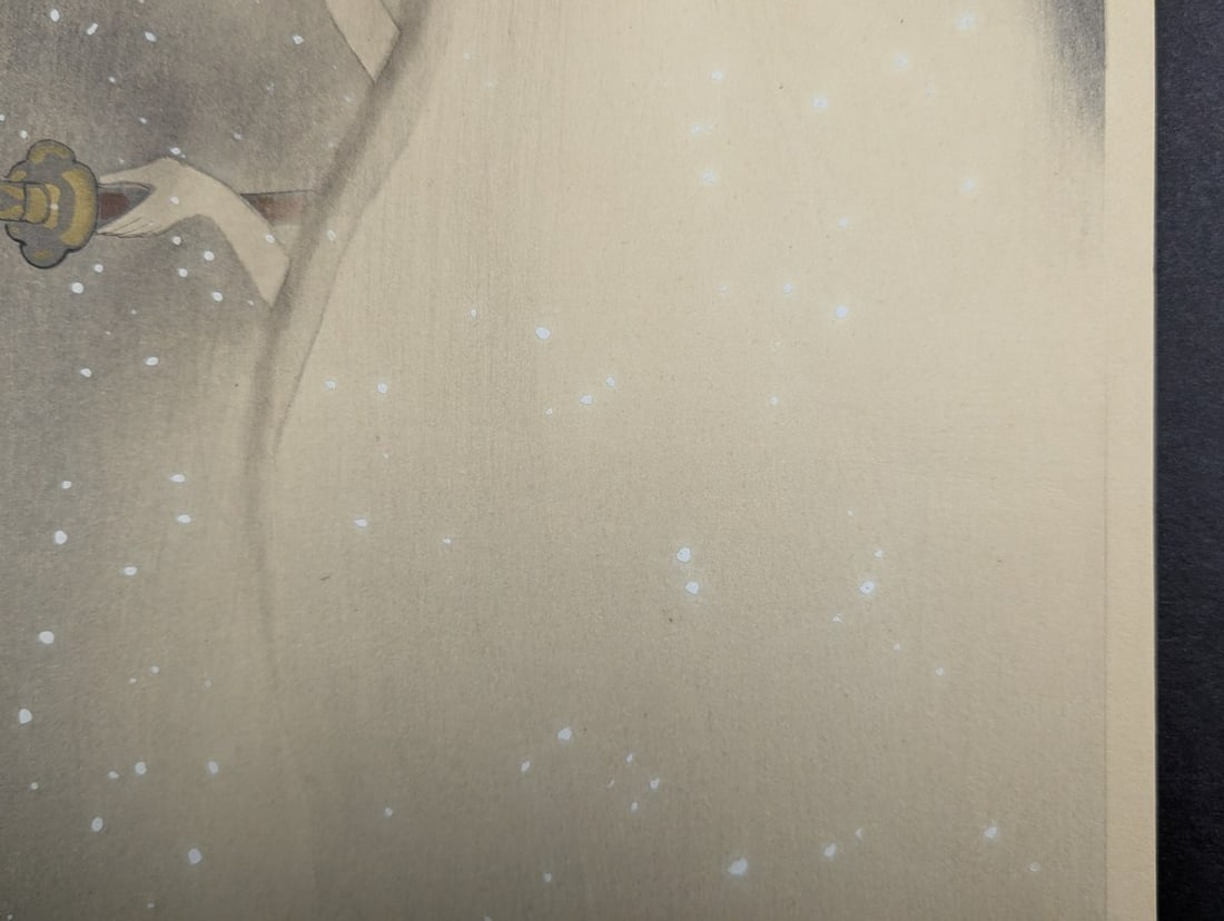 Japanese Woodblock Print Hotarumaru by Uemura Shoen Ethereal Spirit in Snow - 7