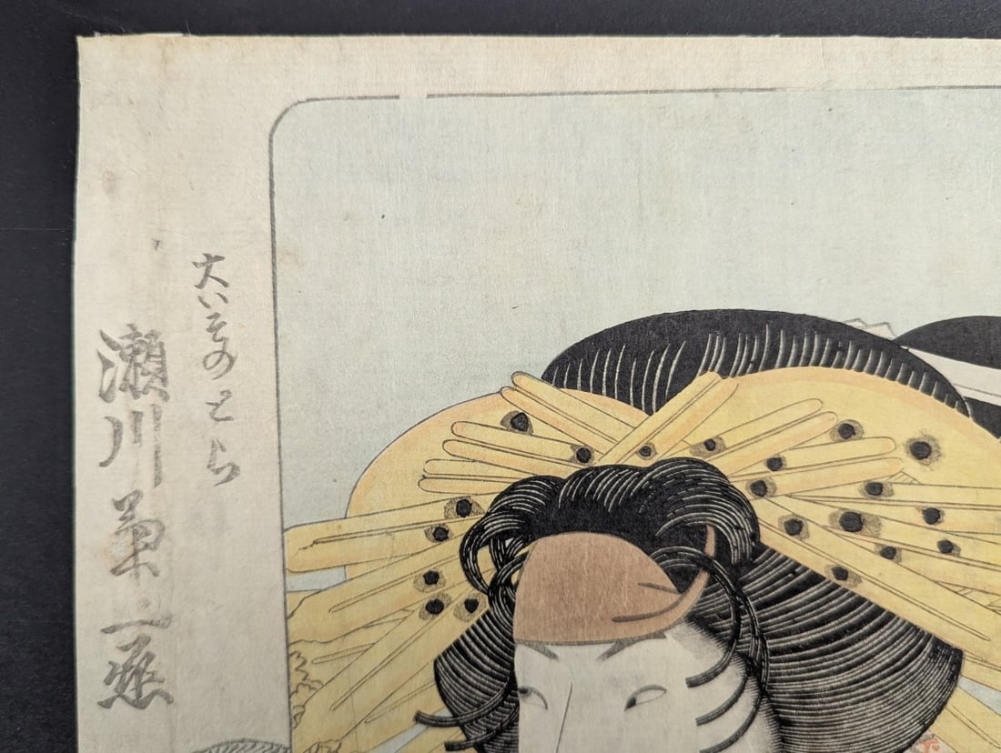 Japanese Woodblock Print of Actor Segawa KikunojÅ III by Tomikawa Ginsetsu - 2