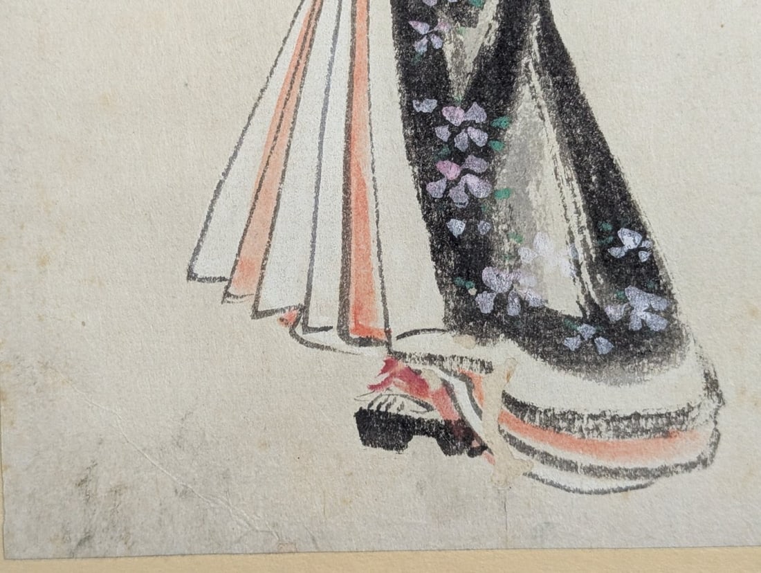 Anonymous Japanese Woodblock Print Ukiyo-e Style Two Women - 10