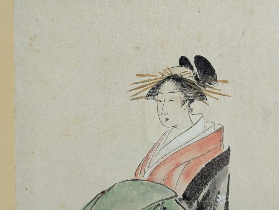 Anonymous Japanese Woodblock Print Ukiyo-e Style Two Women - 2