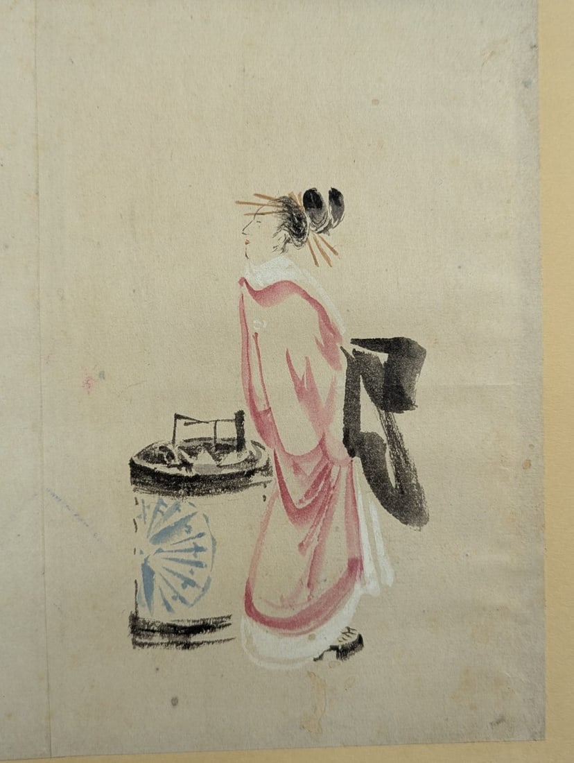 Anonymous Japanese Woodblock Print Ukiyo-e Style Two Women - 3