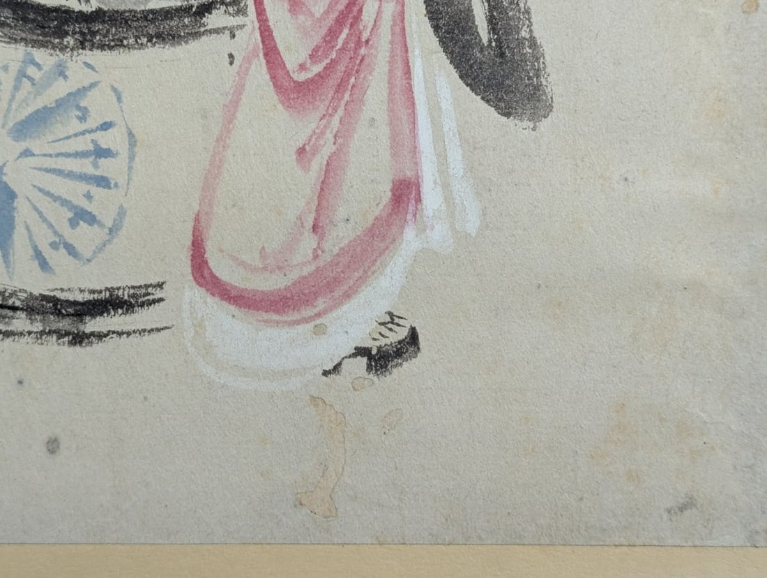 Anonymous Japanese Woodblock Print Ukiyo-e Style Two Women - 9