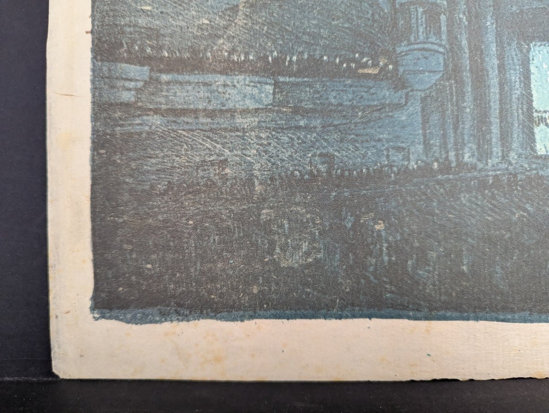 Oda Kazuma Japanese Woodblock Print Shinbashi Theatre from One Hundred Views of New Tokyo - 4