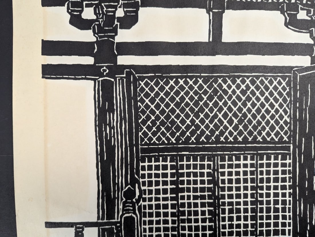 Un-ichi Hiratsuka Japanese Woodblock Print TÅdai-ji SangatsudÅ Limited Edition - 4