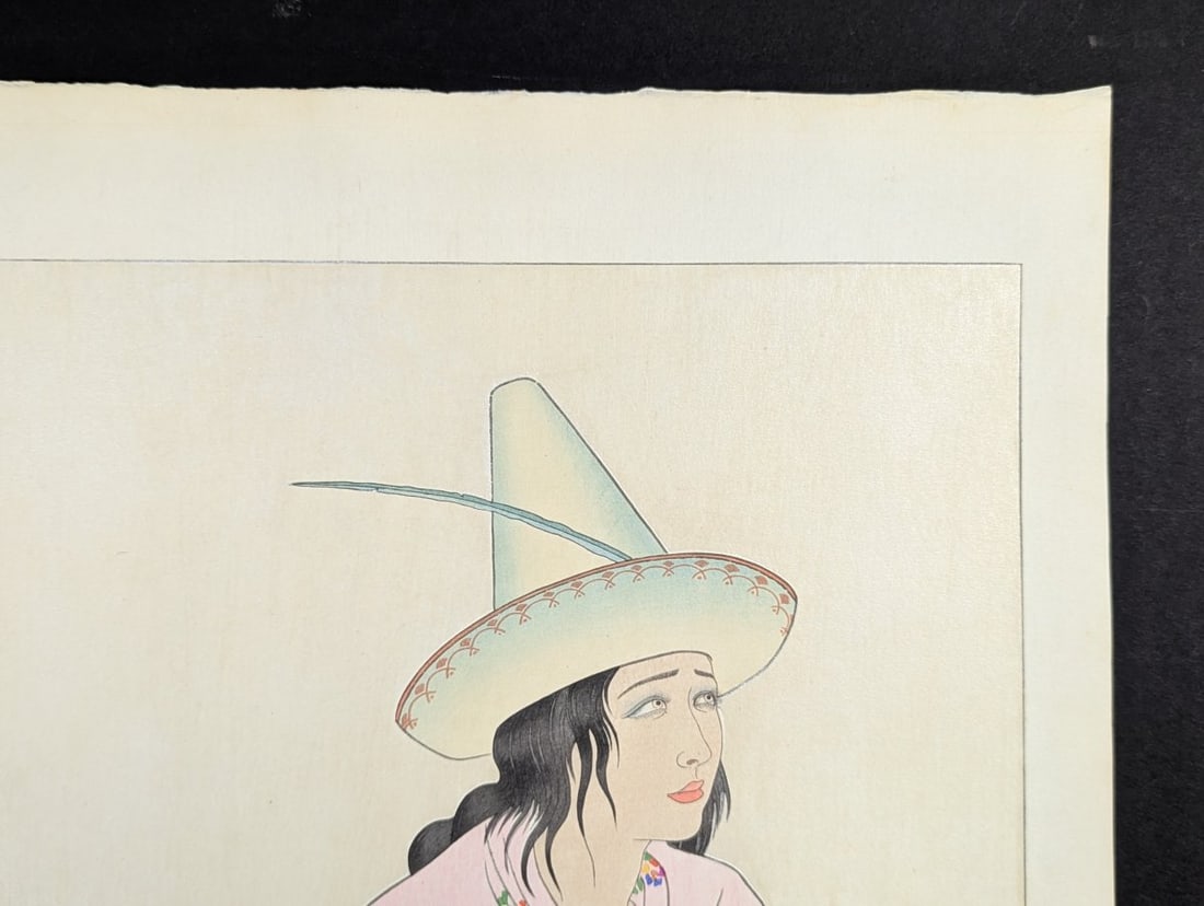 Paul Jacoulet Japanese Woodblock Print Jeune fille de Jaluit Marshalls 1935 - 3